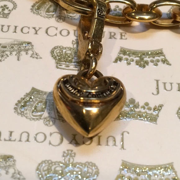 Juicy Couture bracelet gold tone link starter with charm - Picture 2 of 4